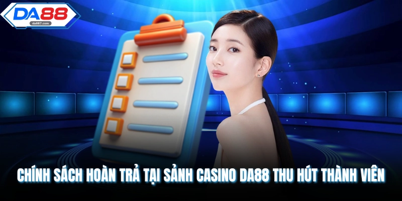Chính sách hoàn trả tại sảnh Casino DA88 thu hút thành viên 