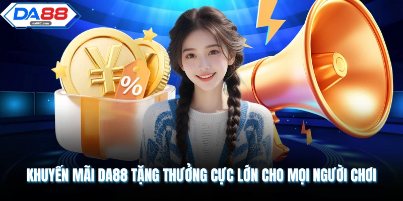 Khuyến Mãi DA88 Tặng Thưởng Cực Lớn Cho Mọi Người Chơi