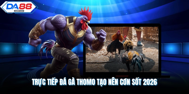 Trực tiếp đá gà Thomo tạo nên cơn sốt 2026